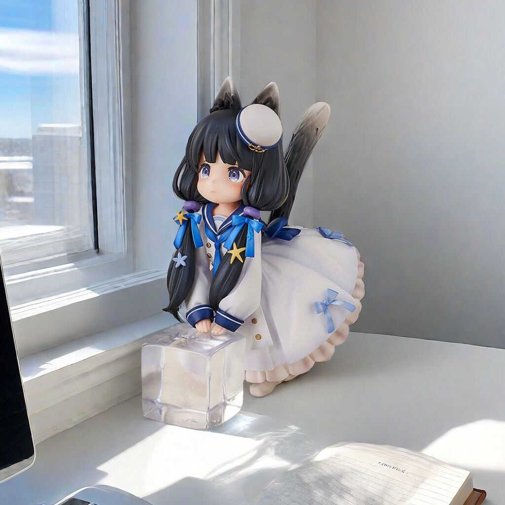 Q版茶会猫茶罐猫摆件模型