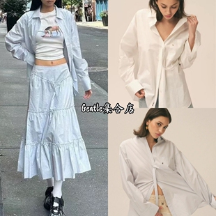 秒发 GLOWNY 金智妮jennie同款 26新款系带纯色缎带长袖衬衫女