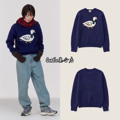 现货 sienne 25冬季新款 Ugly Duck小鸭子羊毛圆领针织衫毛衣女