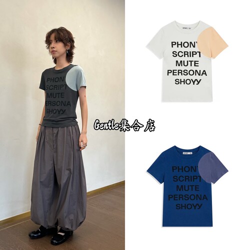 在途现货 OPEN YY 设计师品牌 26SS春夏新款 YY波点字母印花T恤