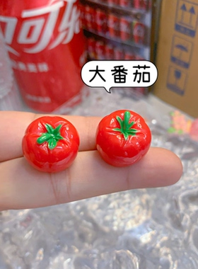 可爱搞怪仿真大西红柿耳钉女小众设计感耳环2026新款耳饰蚊香耳夹