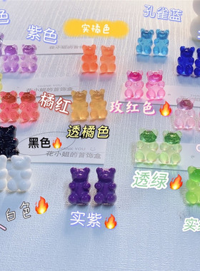 仿真银针软糖树脂耳夹日韩风
