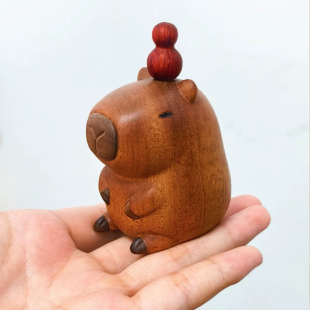 卡皮巴拉手机支架工位摆件桌面车载水豚情绪稳定佛系搞笑礼品情侣