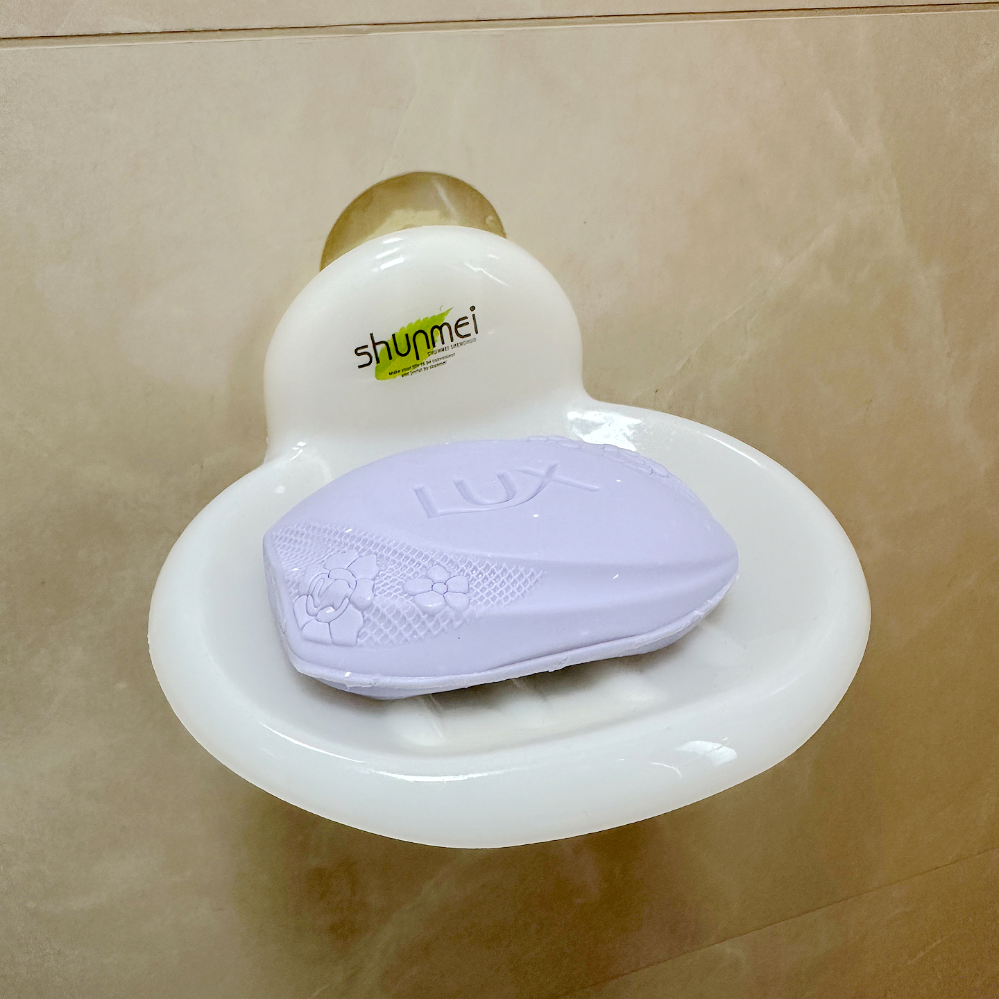 日本顺美吸盘香皂盒单格皂盘