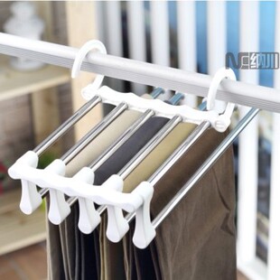 纳川魔术裤架衣柜多功能衣架不锈钢伸缩裤架多层裤子收纳家用裤挂