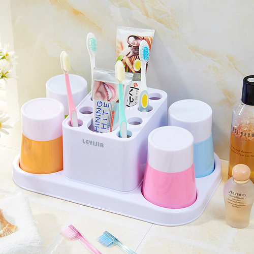 漱口杯牙刷架乐艺佳情侣杯