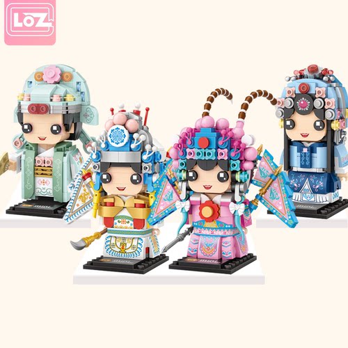 俐智loz国潮迷你玩具儿童刀马旦