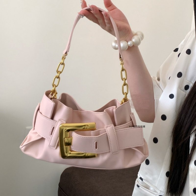小众设计皮带扣托特包女2026新款手提链条包单肩斜挎包百搭晚宴包