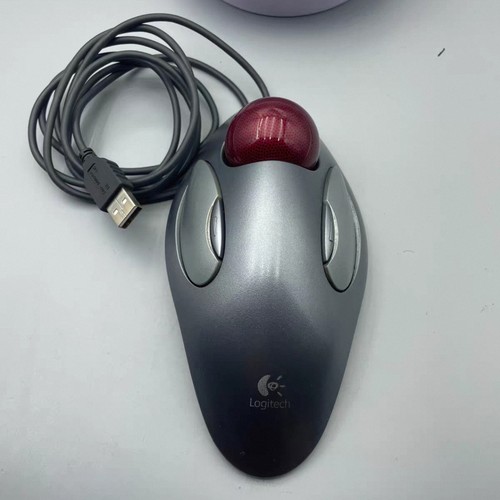 罗技Logitech木星轨迹球鼠标T-BC12有线办公作图建模专用食指鼠标