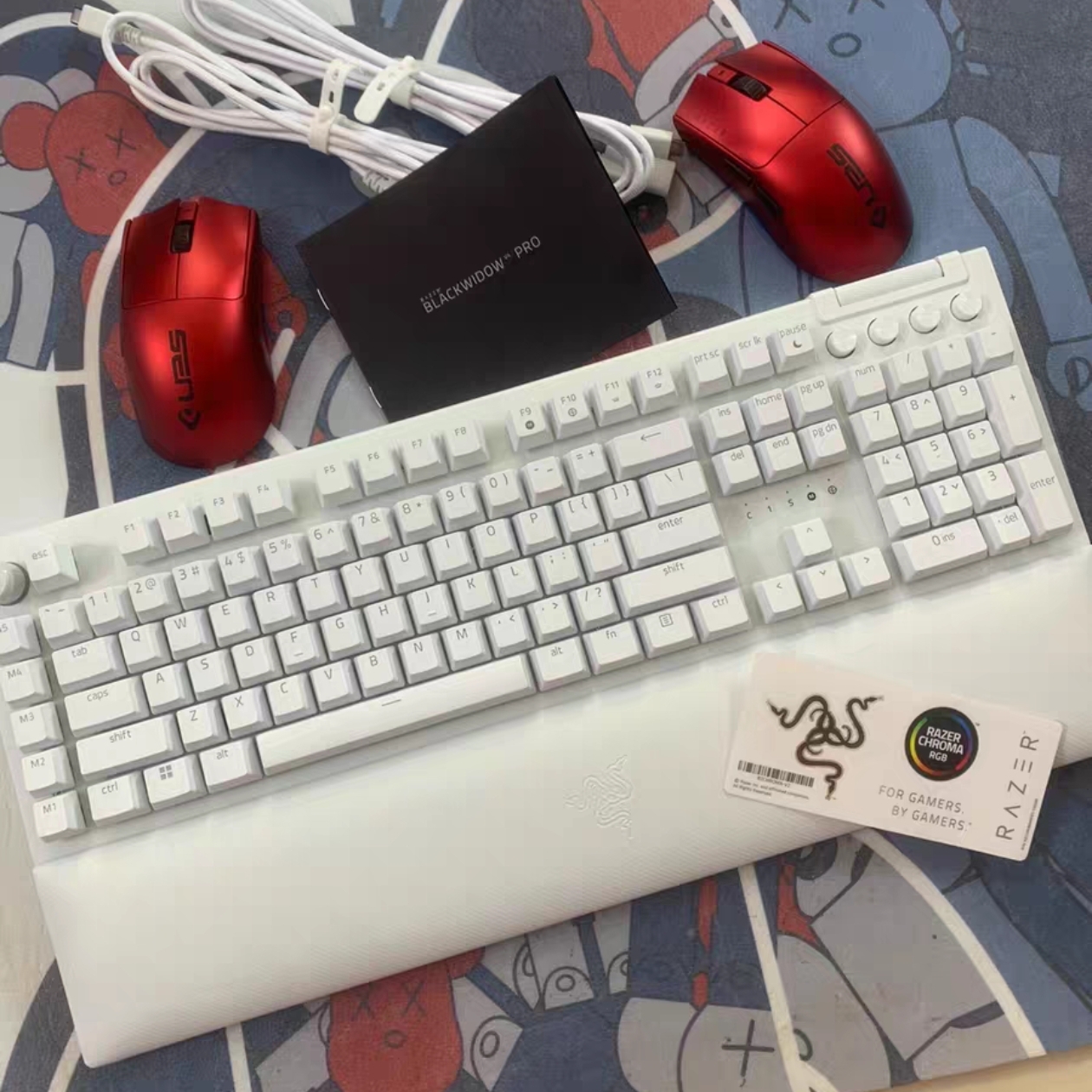 Razer雷蛇黑寡妇蜘蛛V4专业版有线电脑游戏RGB幻彩腕托机械键盘