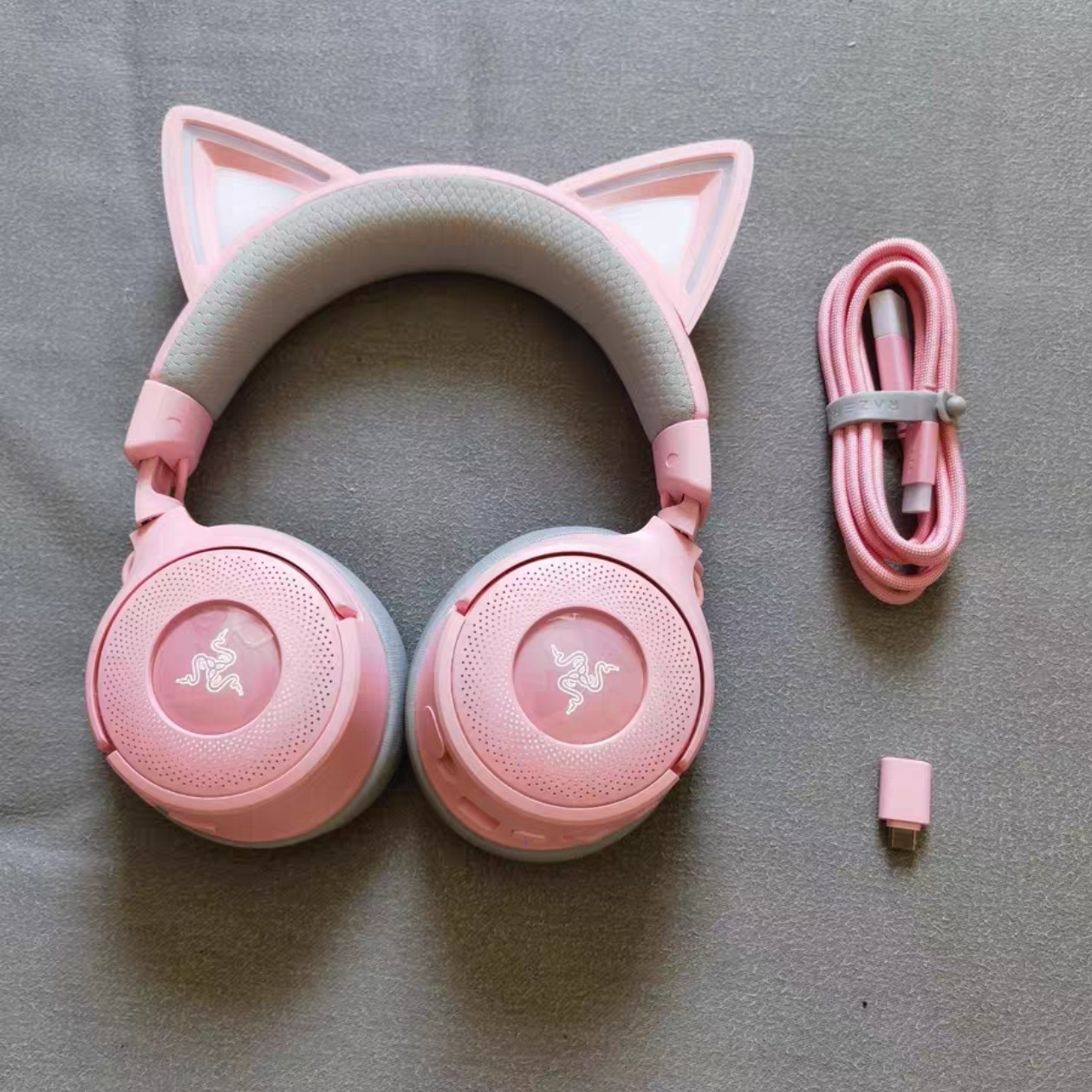 Razer雷蛇北海巨妖V3萌猫专业版头戴式游戏电竞主播可爱耳机耳麦
