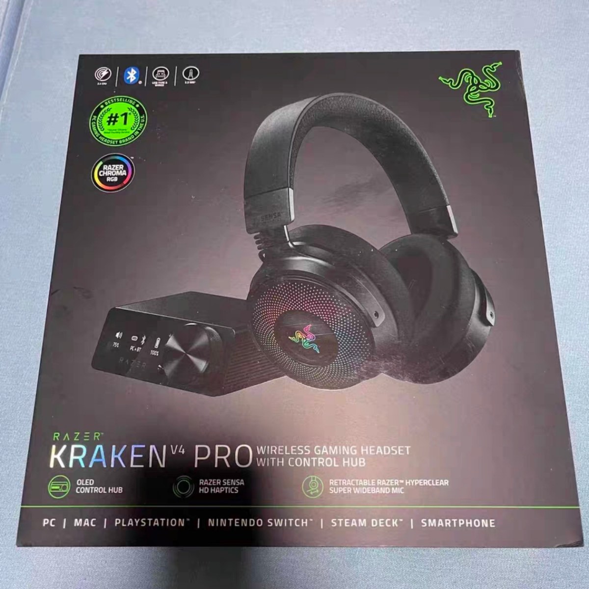 Razer/雷蛇北海巨妖V4专业版四模无线控制台头戴式电竞游戏耳机麦