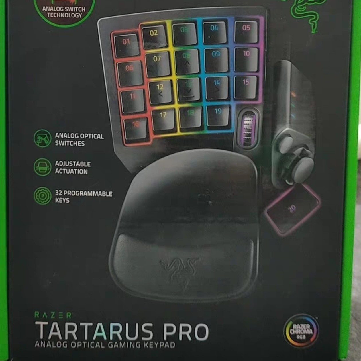 Razer雷蛇塔洛斯魔蝎专业版单手绘图神器模拟光轴编程背光键盘