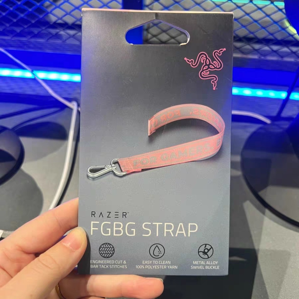 Razer雷蛇FGBG登山扣挂绳钥匙扣粉晶炫酷周边电竞礼物礼品收藏