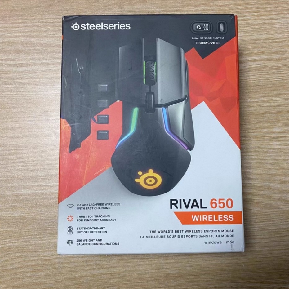 SteelSeries赛睿RIVAL 650 有线游戏电竞FPS可拆配重双传感器鼠标