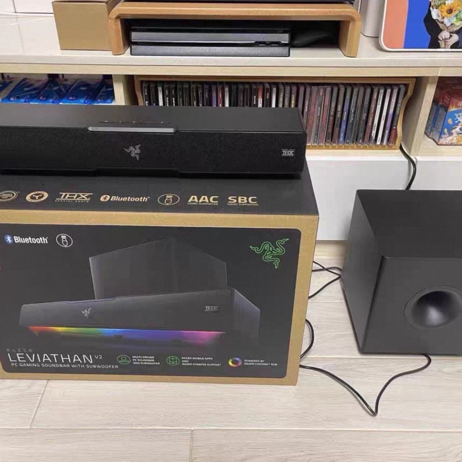 Razer/雷蛇 利维坦巨兽V2THX 7.1环绕声无线游戏低音炮蓝牙音响