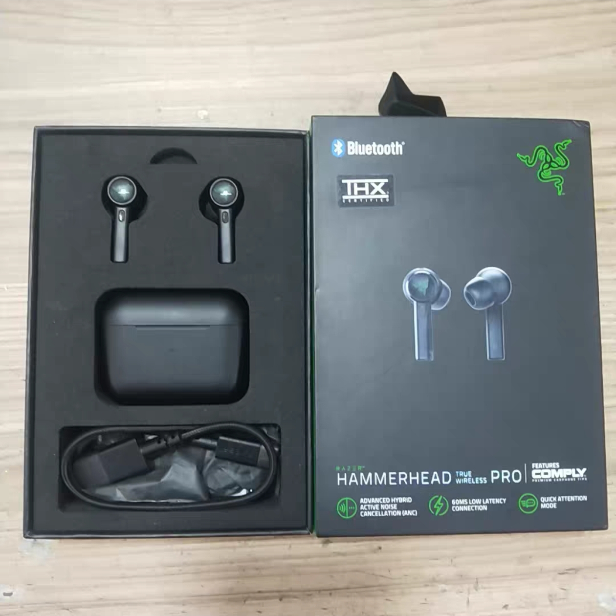 Razer雷蛇战锤狂鲨真无线专业版 蓝牙降噪手机无线入耳式耳塞耳机