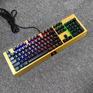Razer/雷蛇黑寡妇蜘蛛耀金色幻彩绝版限定款有线游戏键盘