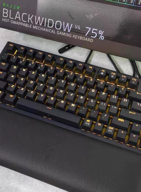 Razer雷蛇黑寡妇蜘蛛V4热插拔75%配列电竞电脑游戏客制化机械键盘