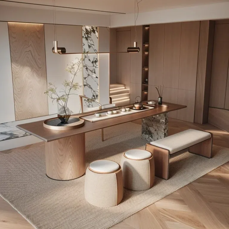 茶空间家具实木泡茶桌简约现代桌椅组合家用茶桌办公新中式禅意风,住宅家具,家用茶台/茶桌,淘宝优惠券,粉丝福利购,淘宝优惠卷