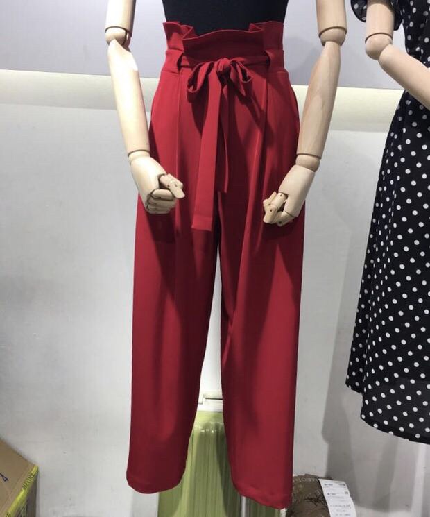 y3011夏季爆款MEONE超火显高显瘦百搭休闲高腰雪纺阔腿裤女