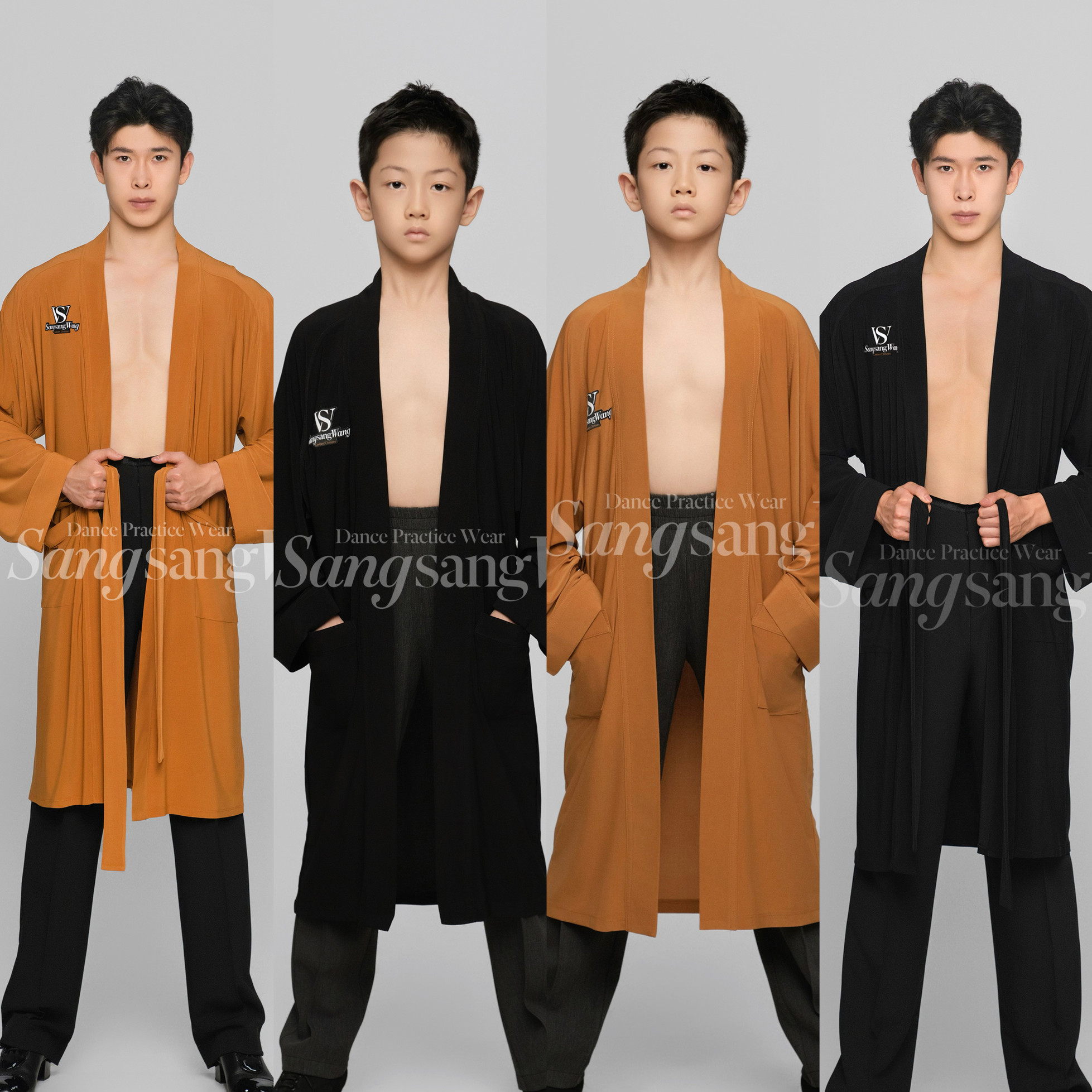 sswang舞服男孩比赛专用赛袍长袖外披外搭保暖比赛男生跳舞百搭