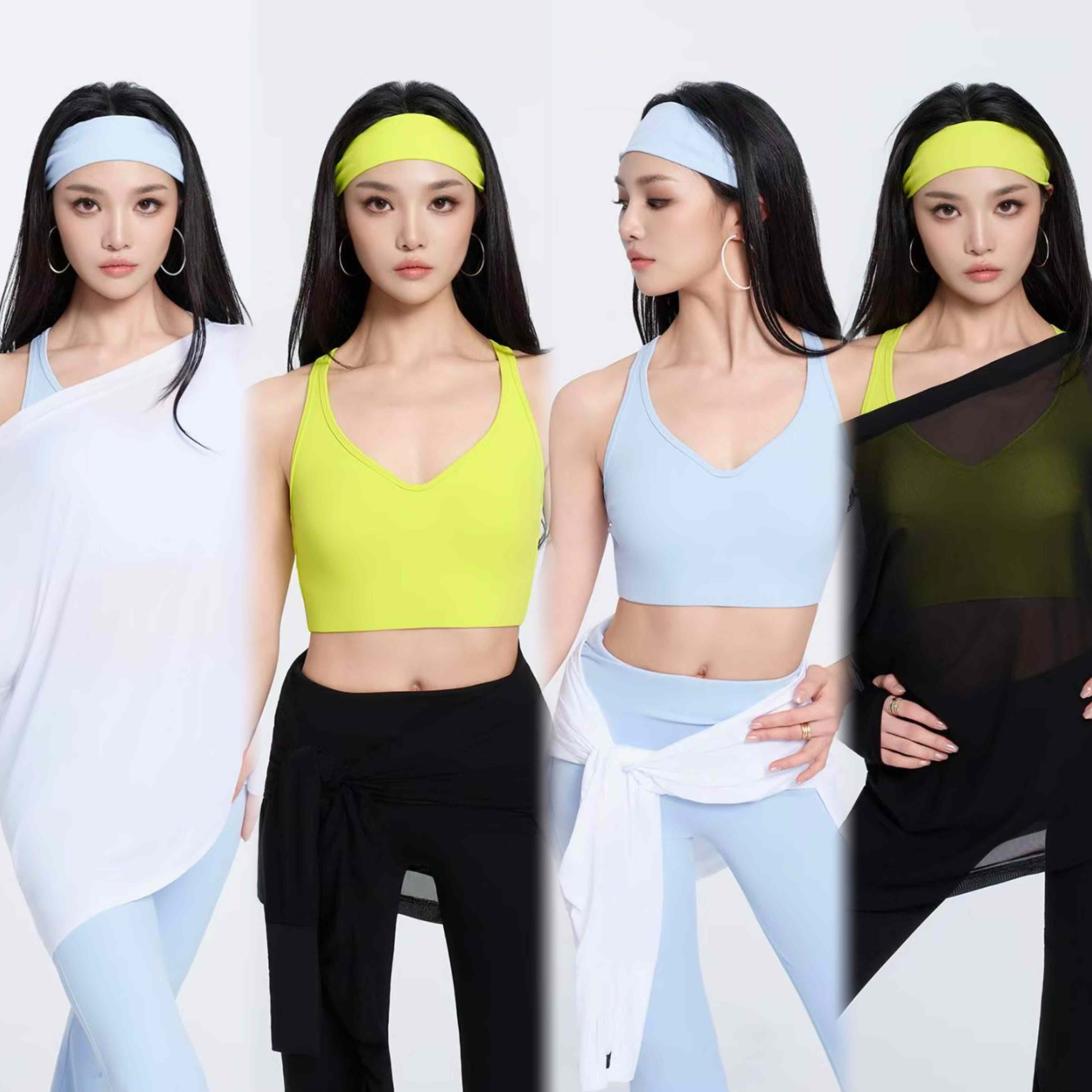 WAVE未午女士教师服拉丁舞服夏季自在呼吸套装集训罩衫跳舞伦巴
