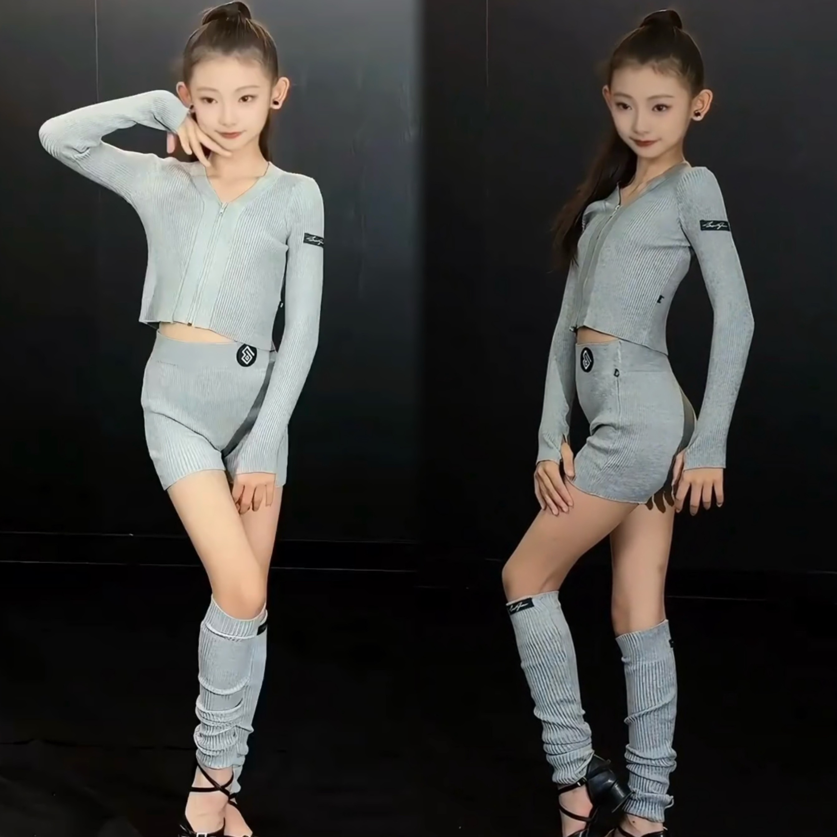 Freedom运动系列舞服秋冬针织高级毛衣保暖练习服练功服袜套发图