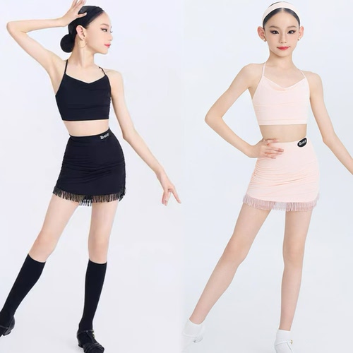 WAVE未午2026少儿拉丁舞蹈服女童日常舞服分体练功服蜜糖水晶跳舞
