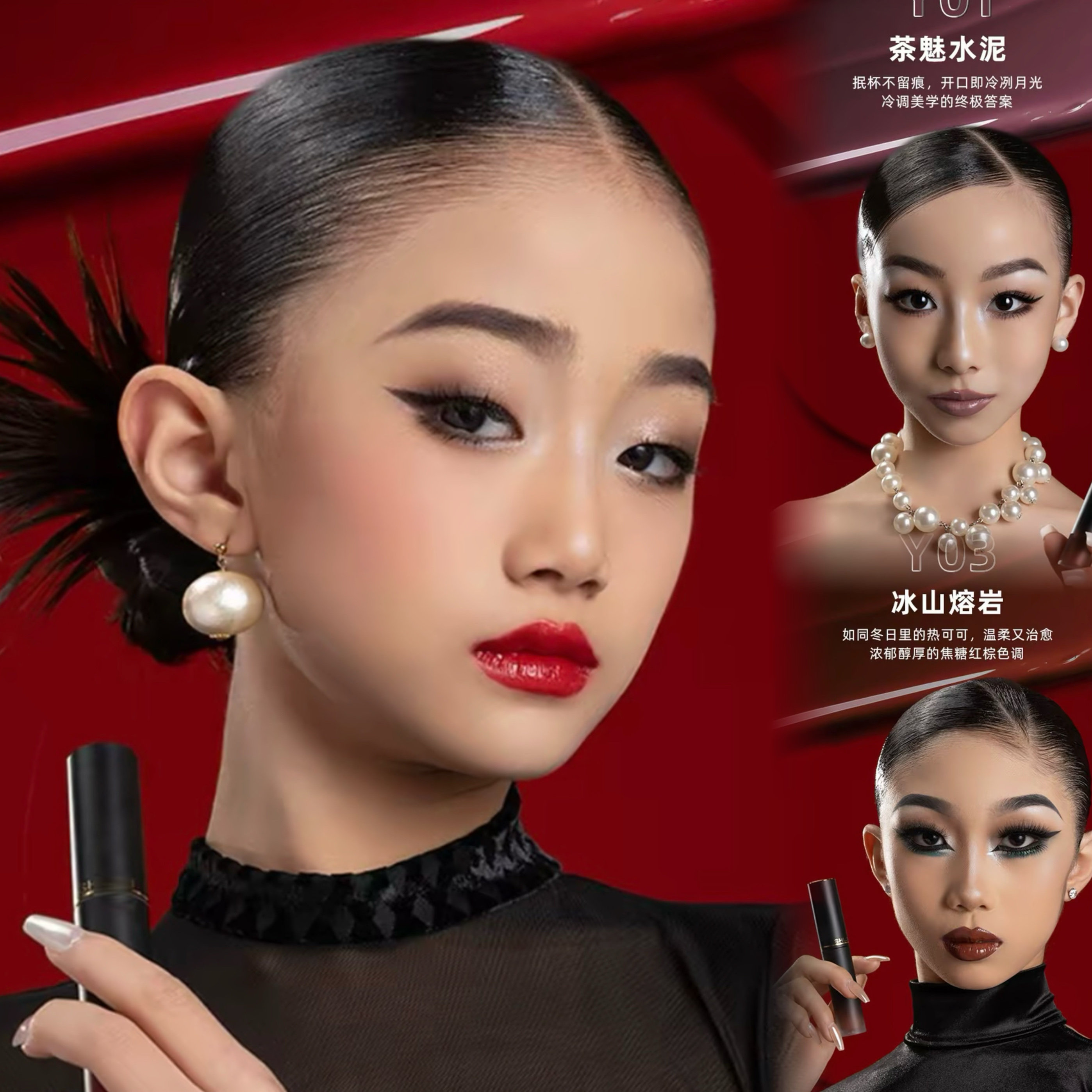 适就拉丁舞镜面不沾杯唇釉口红持久显白精英比赛妆容马兰格格跳舞