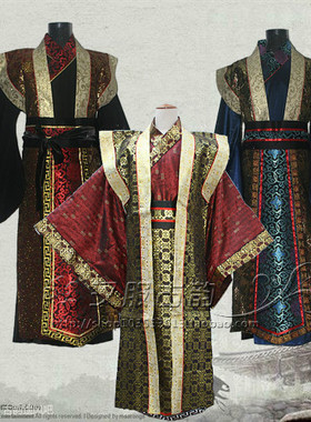 古装汉服男直裾深衣唐装套装汉代大臣侠客影视戏服表演华服演出服