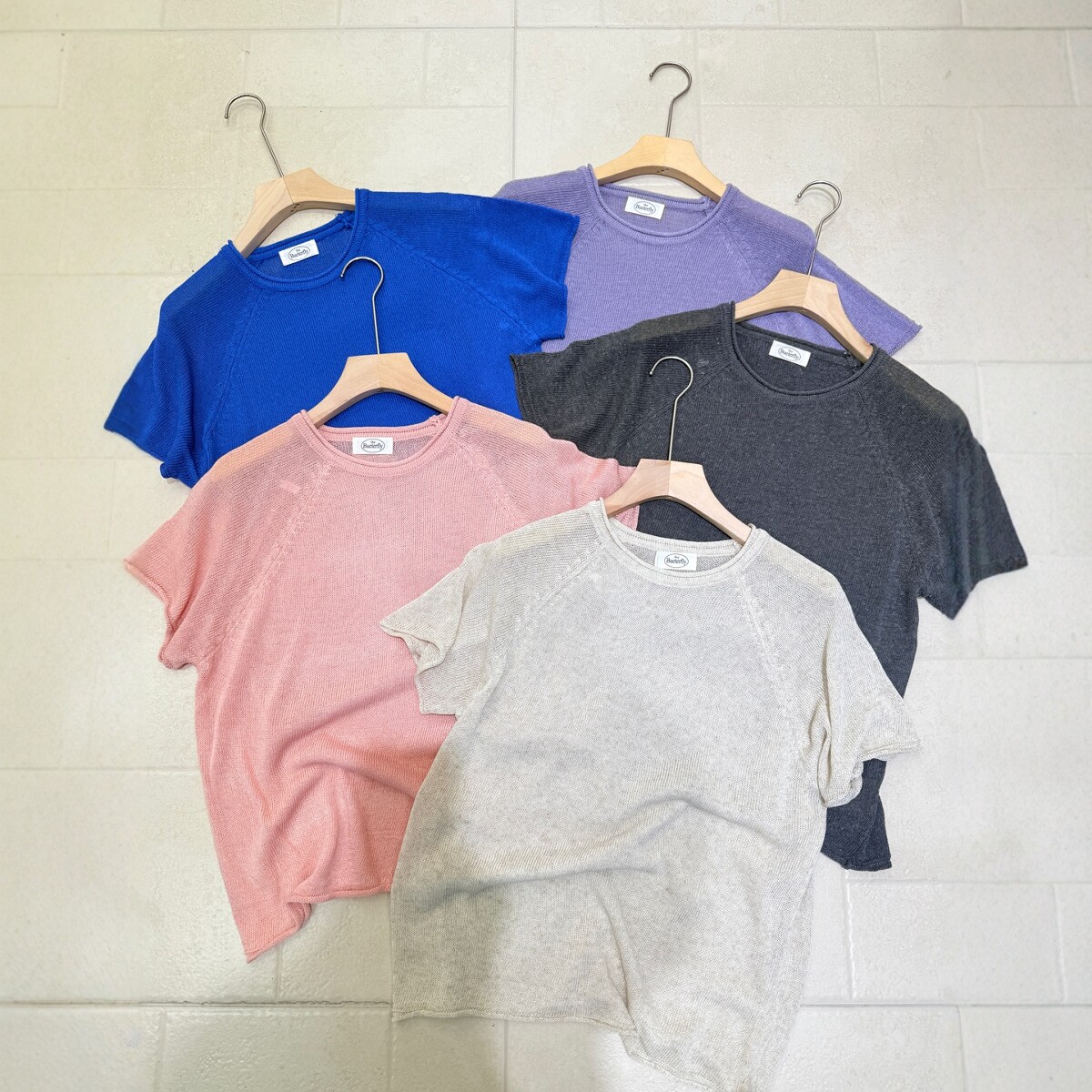 2026春季新款韩系宽松显瘦圆领纯色亚麻针织短袖T恤衫女百搭上衣