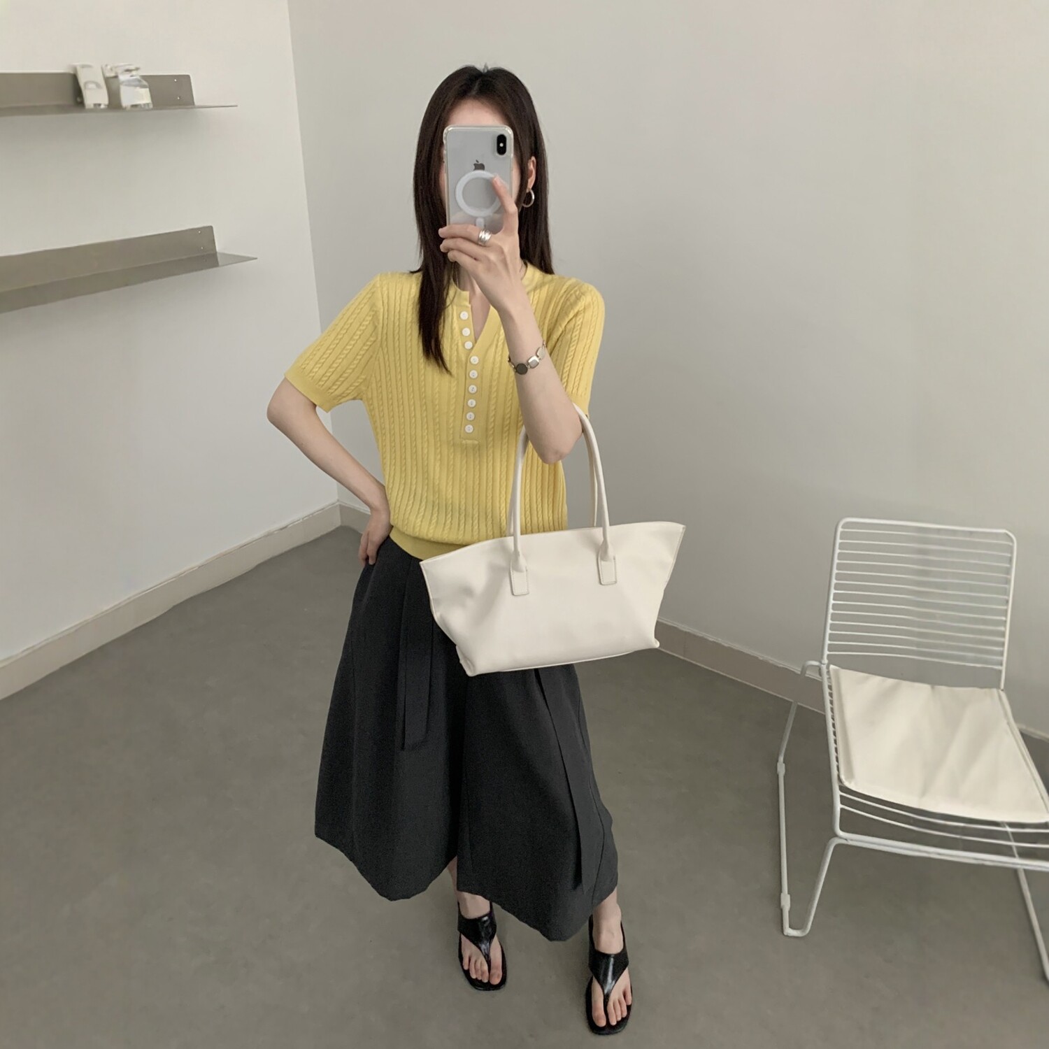 2026夏季新款韩系修身显瘦半开领麻花细羊毛针织短袖衫女百搭上衣