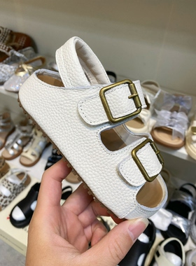 AINIBB儿童勃肯凉鞋真皮2026夏季男女童露趾沙滩鞋宝宝凉拖鞋8128