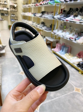 AINIBB儿童凉鞋真皮2026夏季包背学生沙滩鞋男童软底凉鞋8122