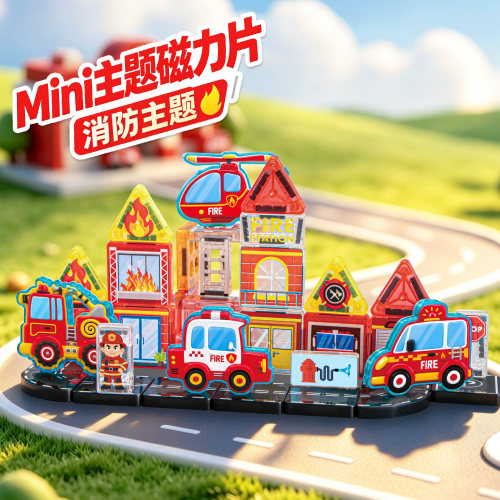 迷你便携磁力片益智拼图拼接玩具