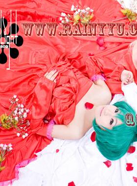 COSPLAY超时空要塞F兰卡李礼服MACROSS2人の歌姬华丽红色裙子定做