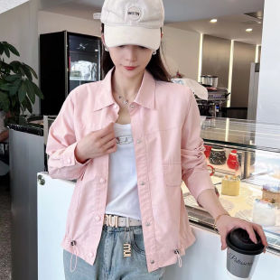 防晒衣女款夏季2025新款粉色休闲防晒服短款薄冲锋衣外套女春秋款