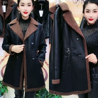 加绒加厚抗寒保暖外套冬皮毛一体