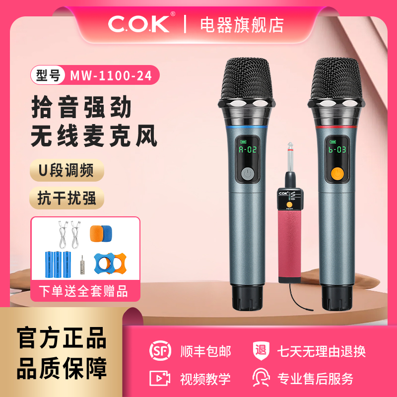 COK户外家用无线调频手持麦克风