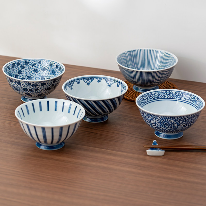 美浓烧日本进口餐具陶瓷饭碗汤碗