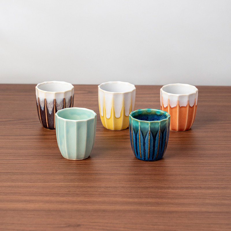 美浓烧日本进口釉下餐具陶瓷茶杯