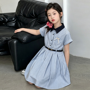 女童连衣裙2026新款初中生夏季漂亮的衣服千金感薄款夏裙大童女装