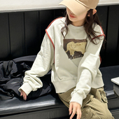 洋气时髦衣服中大童春季 儿童春款 女童卫衣春秋款 炸街上衣 清仓