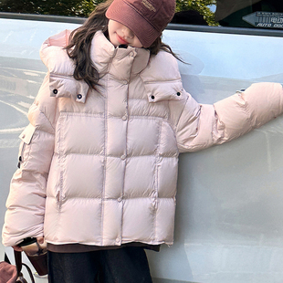 女童冬季羽绒服儿童保暖加厚外套2025冬装韩版新款大童连帽衣服潮
