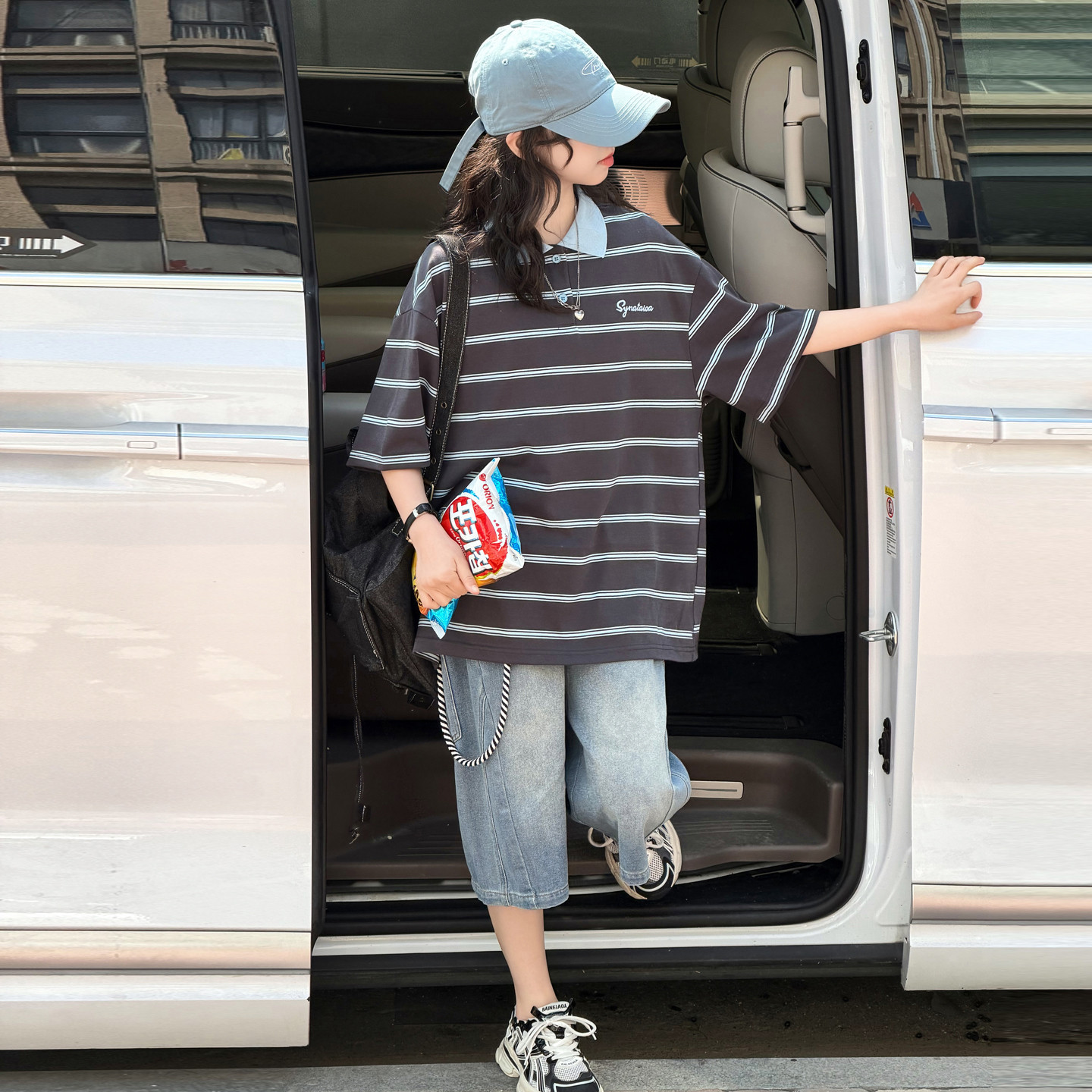 女童短袖t恤儿童大童超好看韩系上衣初中生独特漂亮短袖2026新款图片