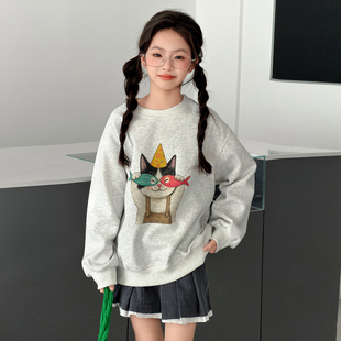 女童春装卫衣2026新款韩系巨好看洋气女大童上衣儿童时尚开春穿搭