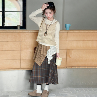 女童套装2026新款秋季青少年女装学生初中生搭配套装绝美儿童衣服