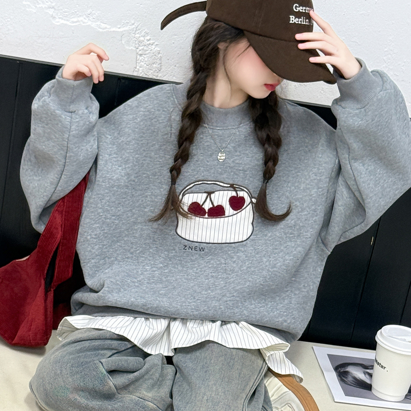 【11/24 10:00AM】绣花加绒卫衣 八折拍下立减