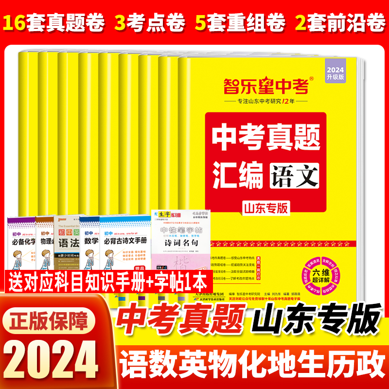 2024版山东专用中考真题汇编语文数学英语物理化学历史政治生物地理智乐星2023年中考真题山东16地市真题卷模拟卷总复习专项练习